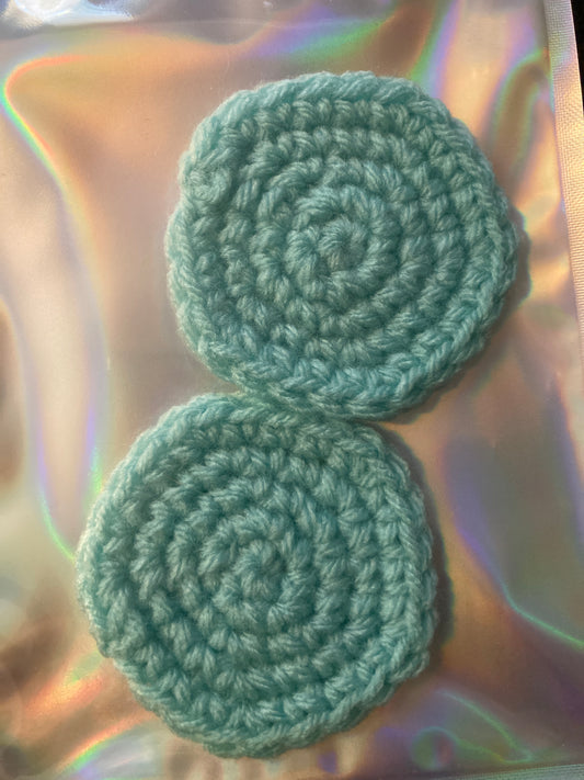 Teal car coasters plain